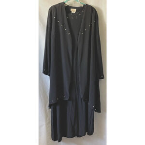 Dress embellished Romans Vtg, Made in USA Black 2pc Style 4-6929-6